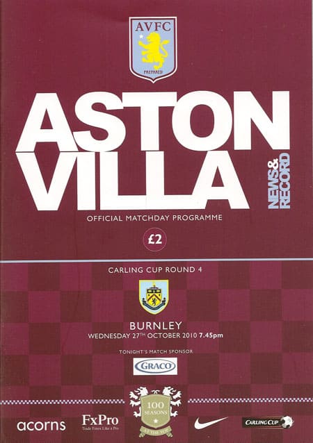 Aston Villa FC v Burnley FC